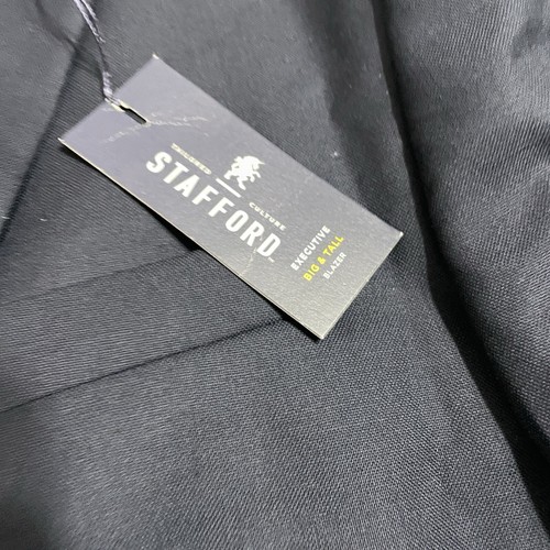 Stafford Executive Blazer Mens 46 XLong Big & Tall Navy Wool Blazer NWT $230 - Picture 4 of 17