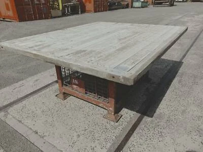 Table Industrial Barn Door Vintage Dining Large Outdoor Yard