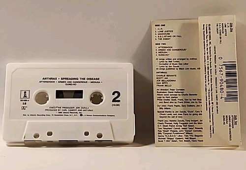 Anthrax - Spreading the Disease. Cassette 1985 Island Records USA NM - Picture 5 of 6