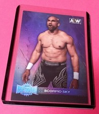 2022 Skybox Metal Universe AEW Scorpio Sky Purple Spectrum Card /199