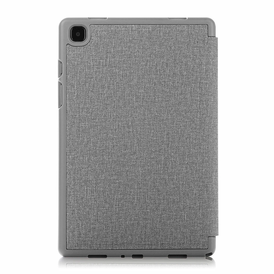 For Samsung Galaxy Tab A7 Canvas Leather Transformer Stand Smart Case Cover  - Image 4 of 4