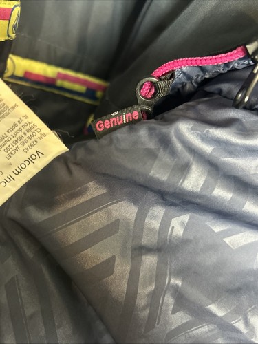 VOLCOM Women’s Hooded Snowboard Jacket XL Purple Black Thermonite Let It Storm - Picture 14 of 21
