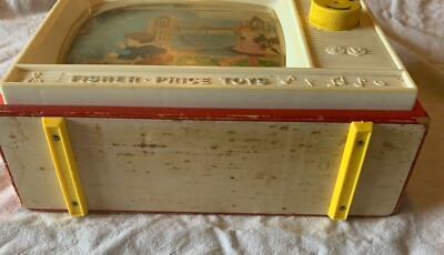 Vintage Fisher Price Toys 1966 Two Tune Giant Screen Music Box TV