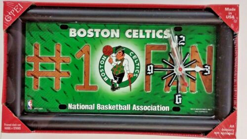 NBA Boston Celtics - Metal License Plate Clock, New