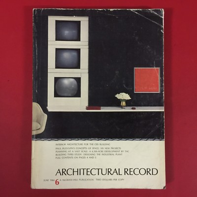 ARCHITECTURAL RECORD n.6 June 1966 EERO SAARINEN Rivista Architettura Magazine
