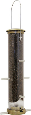 402 Quick-Clean Thistle Tube Feeder, Medium - Antique Brass