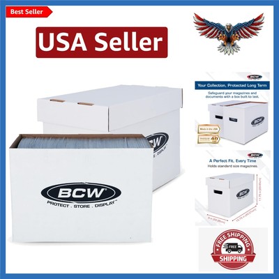 Magazine/Document Storage Box 5-Pack | Durable Cardboard Filing Box