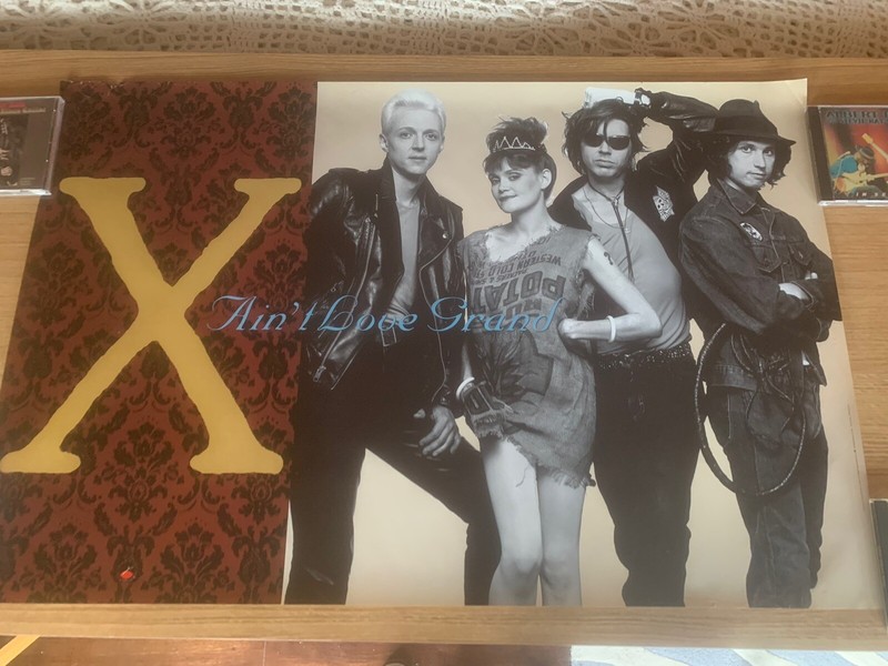 X 1985 A’int Life Grand Promo Poster Cervenka Doe Zoom Bonebrake Punk  Americana