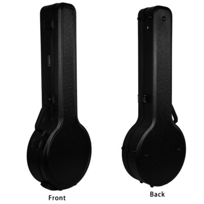 Crossrock Scratch-resistant Case for 5-String Resonator styles of Banjos Black