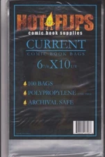 Case of 1000 Hot Flips Current Comic Book Poly Bags 6 7/8 X 10 1/4
