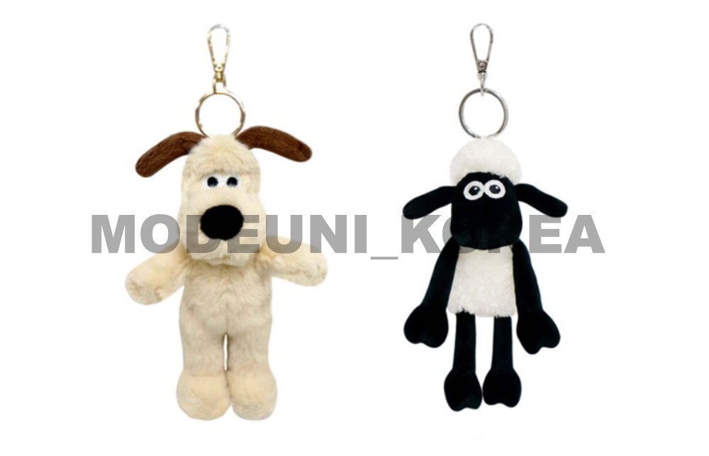 Wallace and Gromit Gromit Shaun the Sheep Plush Doll Keyring Key