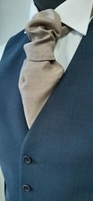 Coffee Coloured Men's Dupion Scrunch Tie Cravats Perfect For A Wedding