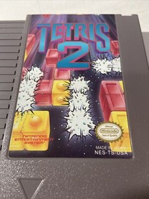 Tetris 2 w/ Poster Nintendo Entertainment System NES Complete in Box CIB