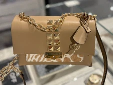 Michael Kors Cece Medium Lady Shoulder Bag Crossbody Purse Handbag Satchel Camel