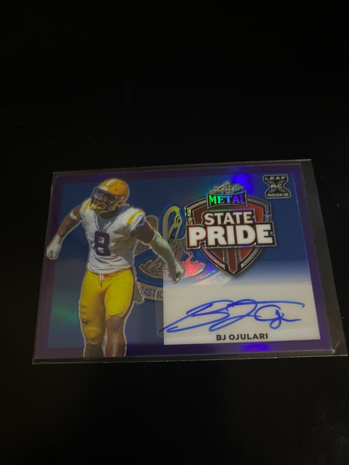 BJ Ojulari 2023 Leaf Metal State Pride Auto /7 RC