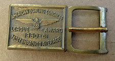 Vintage ABC American Bowling Congress Belt Buckle 1960-61 Most Improved Average