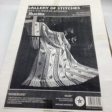 Bucilla Gallery of Stitches Easy to Weave Afghan Kit Rosebuds Old Stock No.37039