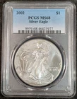 2002 $1 PCGS MS68 Silver American Eagle 9959.69/46423977