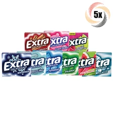5x Packs Wrigley's Extra Variety Gum | 15 Sticks Per Pack | Mix & Match Flavors!