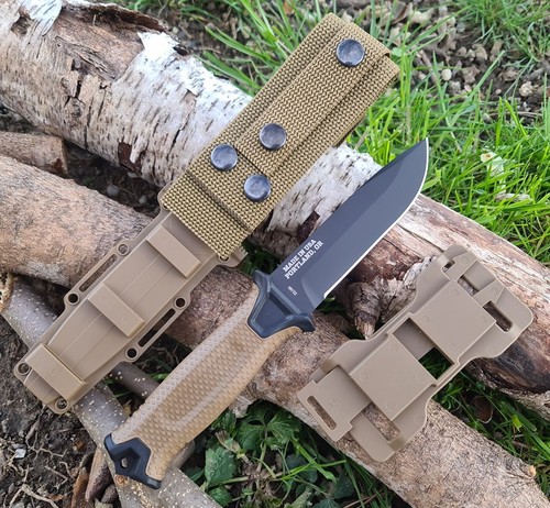 Cuchillo de coyote brazo fuerte Gerber cuchillo de viaje cuchillo de exterior + vaina MOLLE - Imagen 2 de 8