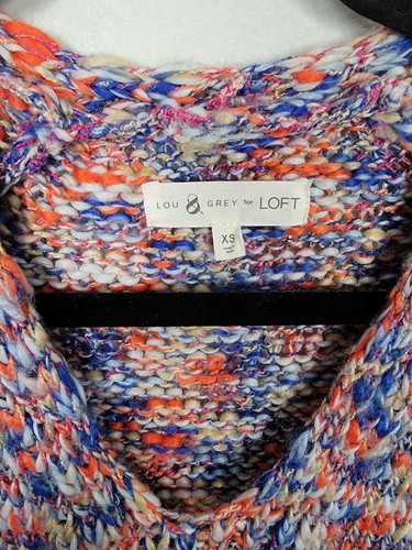 Lou & Grey for LOFT Multicolor Chunky Knit Sweater - Size XS - Picture 3 of 4