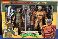 NECA TMNT CROOKED NINJA TURTLE GANG & ROCK SOLDIER 2 Pack Reel Toys 7    Inch 2022