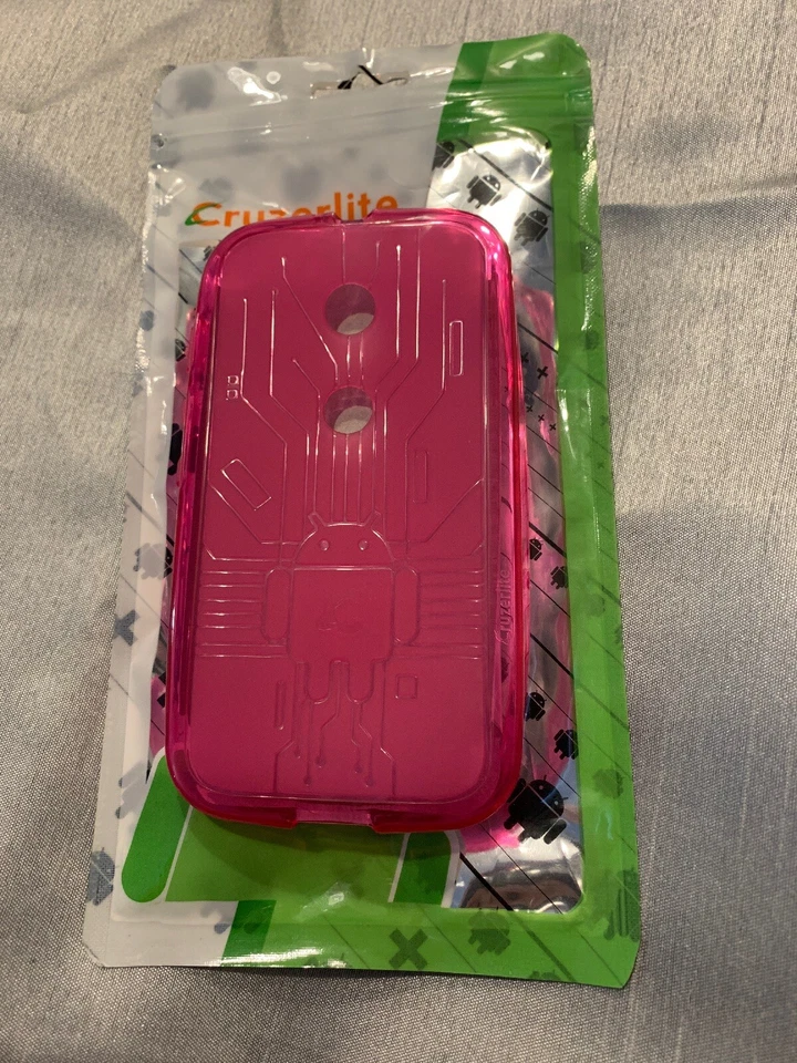 Funda TPU Cruzerlite Bugdroid Circuit Moto E 1ª Generación SOLO - Rosa Foto 3 de 4