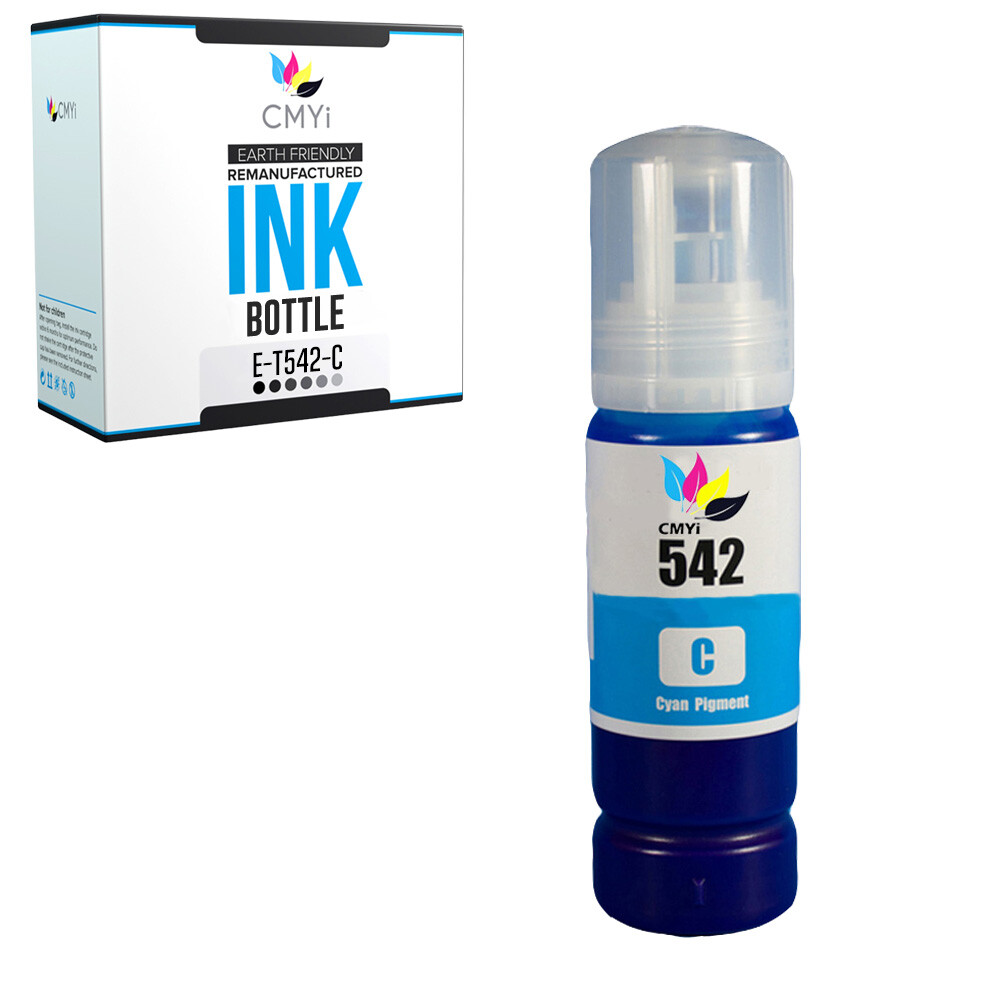 1PK Compatible Refill Ink Bottle for Epson Cyan 542 T542 Fits EcoTank Pro ET5880