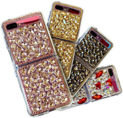 For Samsung Galaxy Z Flip 4 3 2 1 Luxury Handmade 3D Bling Diamond Case Cover