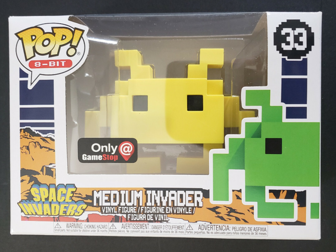 Funko Pop! 8 Bits Space Invaders #33 Medium Invader Amarillo [Exclusivo Gamestop]
