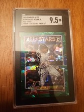 2020 Donruss Optic Green Cracked Ice Ronald Acuna Jr. 1/7 SGC 9.5 BRAVES