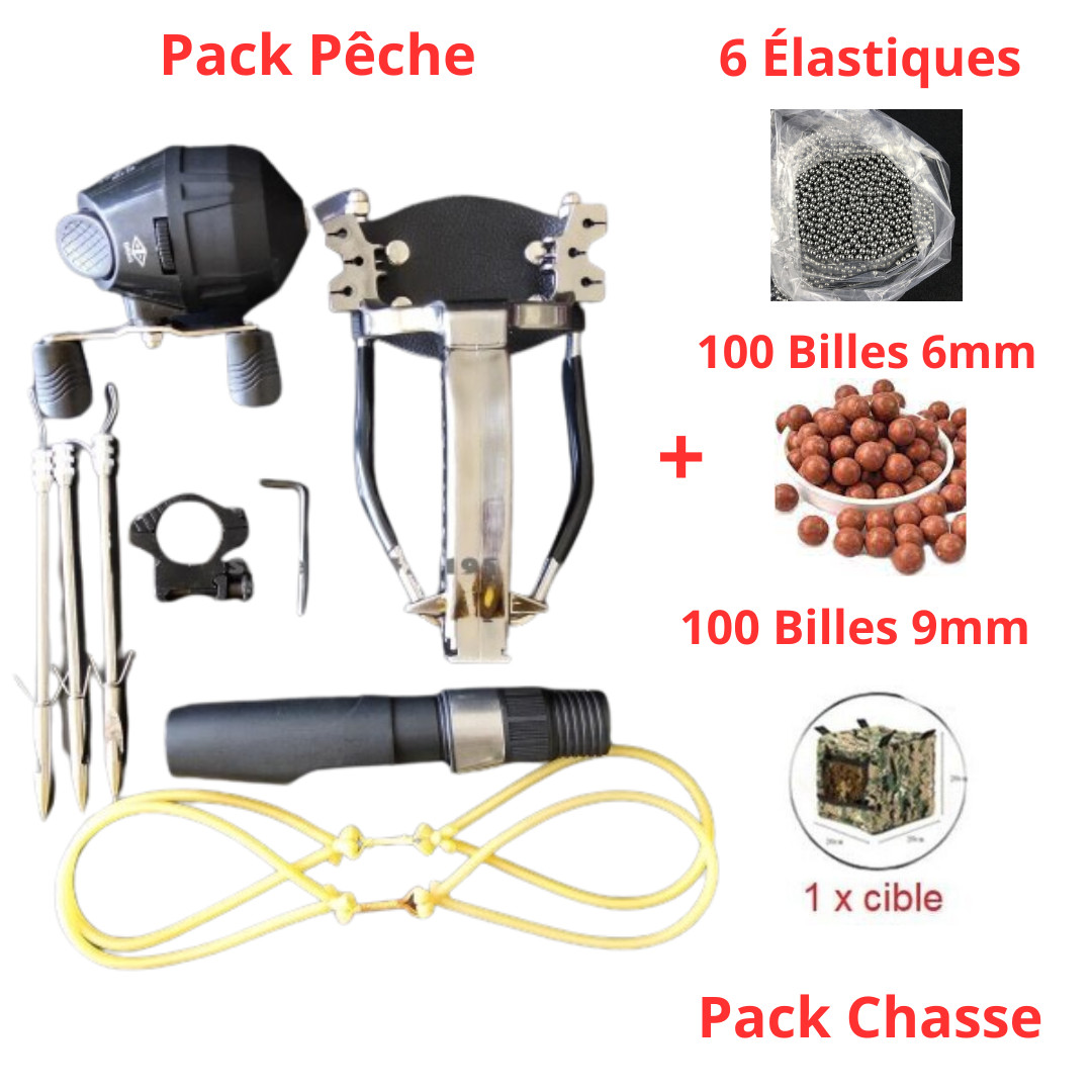 Lance-pierre de précision sport et cible automatique en kit de tir extérieur