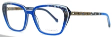 COCO SONG Hope Village CV213 1 Blue Womens Semi Cat Eye Eyeglasses 54-16-140