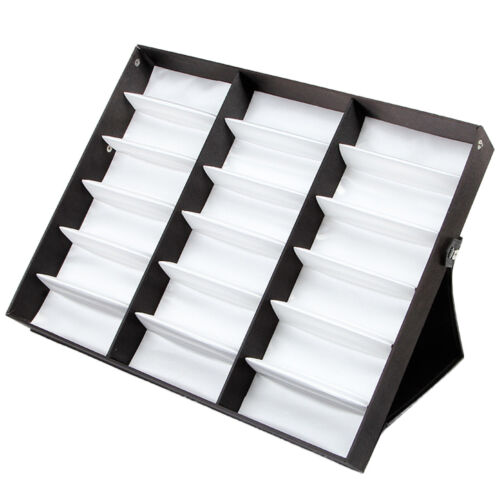 18-Slot Glasses Display Case Rack Storage Tray Sunglasses Eyeglasses Holder New