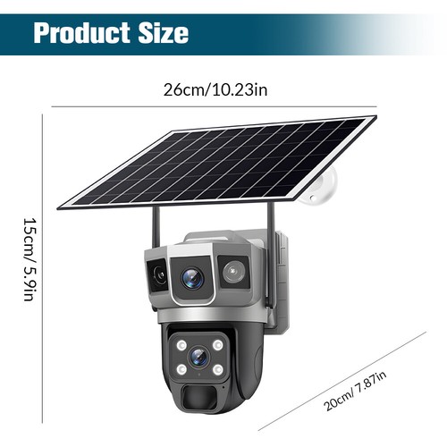 Solar Battery Powered Wireless WiFi Outdoor Pan/Tilt Home Security Camera System - Picture 36 of 71