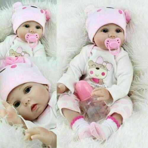 RXDOLL Bambola Reborn Realistica 48 Cm – Neonato In Vinile Con Corpo Posabile, Capelli Radicati A Mano – Giocattolo Regalo