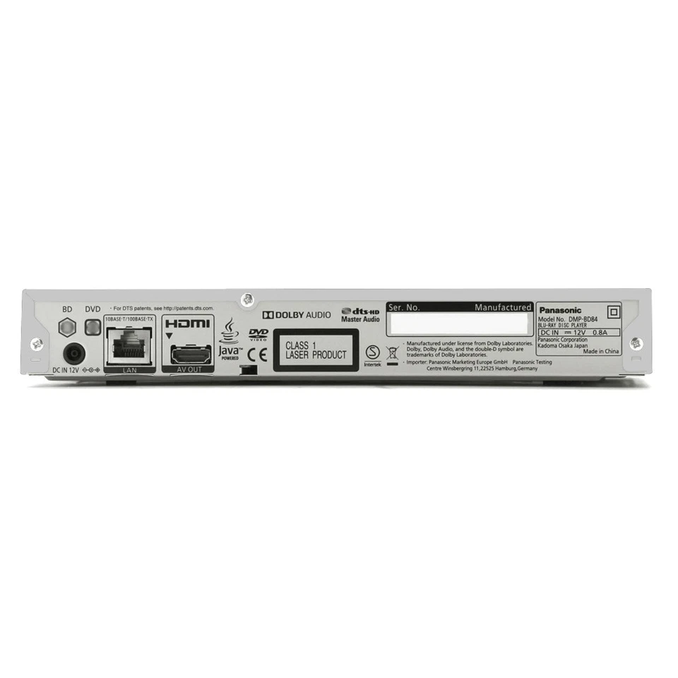 Panasonic Blu-ray Player DMP-BD84 All Zone Code Free MultiRegion DMP-BD84EB-S - Image 3 of 4