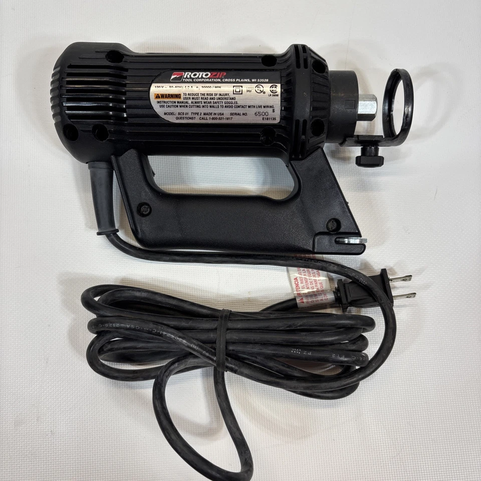 ROTOZIP Heavy Duty Spiral Saw SCS01 Corded Drywall Rotary Tool Bits Manual Box - Image 2 of 4