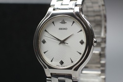 Vintage 1994 N MINT Seiko Galaxy V701-1T50 Steel Round Quartz Mens