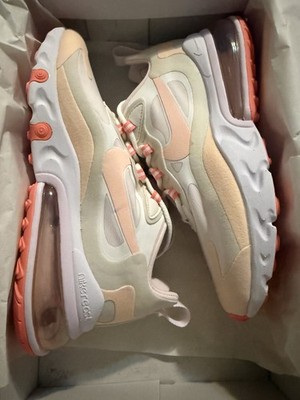 New Nike Air Max 270 React Summit White Crimson Tint  Women's Sneakers
