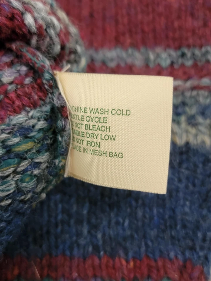Suéter para mujer St Johns Bay mediano multicolor cremallera cárdigan mezcla de lana tejido Foto 4 de 4