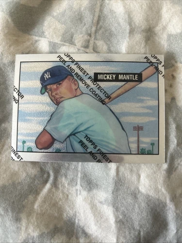 1996 Topps Finest W/Coating Mickey Mantle #1 Insert  (1951 Bowman RP)