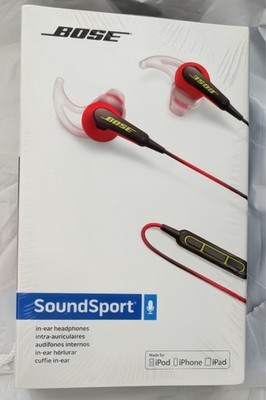 Bose SoundSport In-Ear Wired Headphones Apple iOS Weather & Sweat
