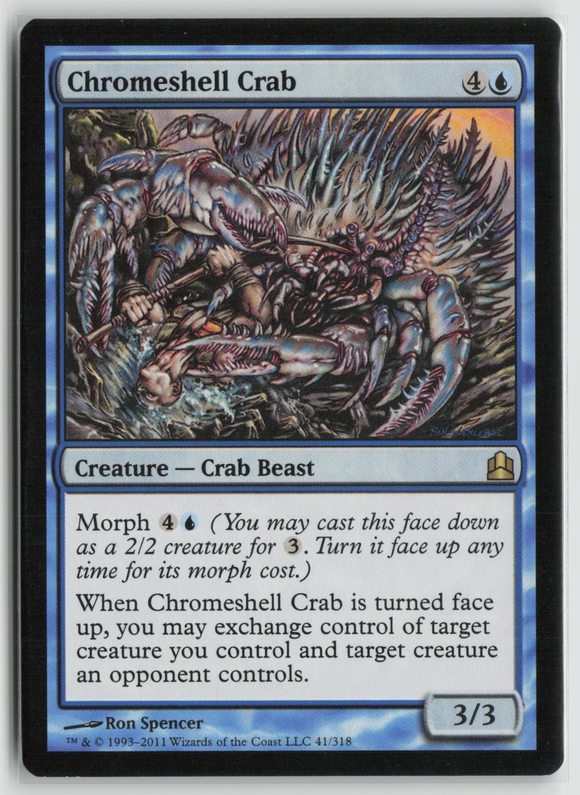 Chromeshell Crab Lightly Played Commander Magic: The Gathering