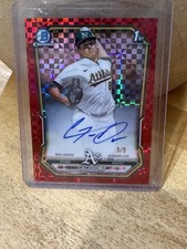 2026 Bowman Oakland Athletics Gage Jump Red Auto 5/5 1st Bowman CPA-GJ