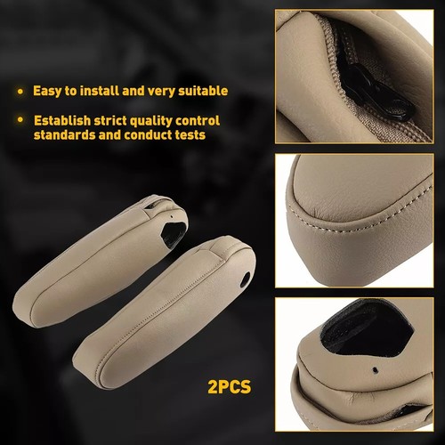 2x Beige Leather Seat Armrest Leather Cover Fits Lexus RX 300 330 350 2003-2009 - Picture 12 of 14