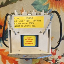 Gems Sensors 1G1D0 Step-Up Power Transformer 115V to 300V AC 50/60Hz