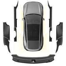 3W Tesla Model Y Juniper Door Sill Protector 2025 2026 Front Rear, Rear Bum...