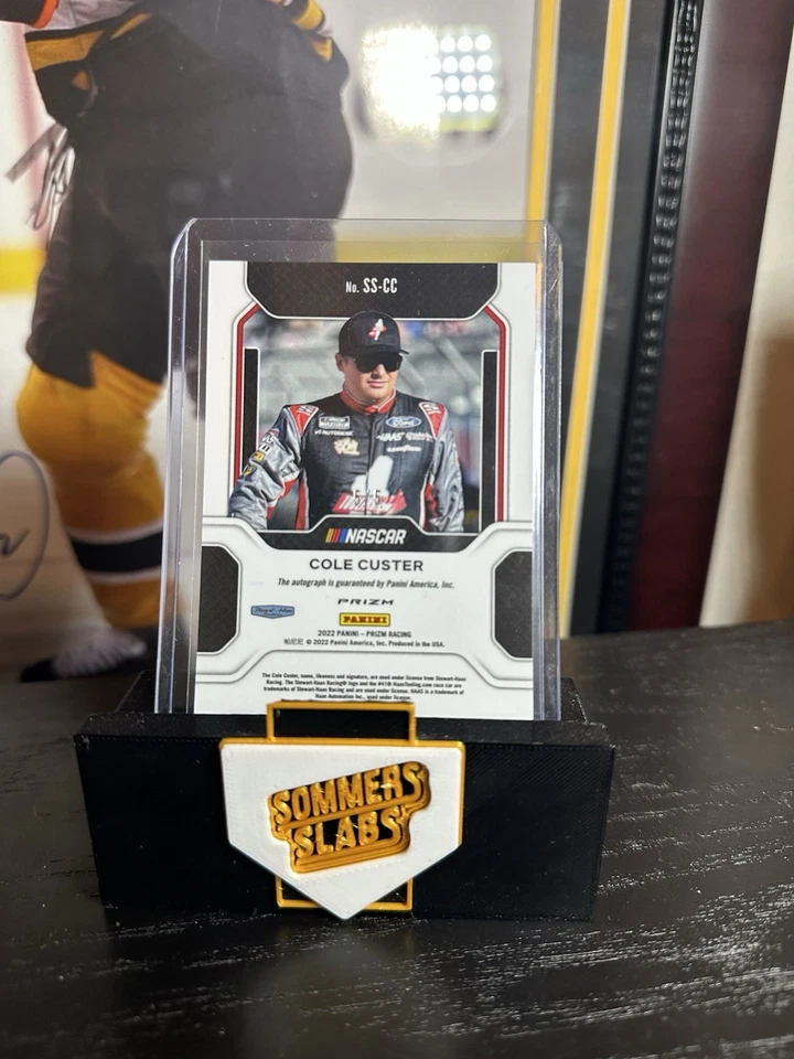 2022 Prizm Spotlight Signatures White Prizm 5/5 Cole Custer Auto NASCAR - Image 2 of 2