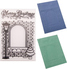 Christmas Deck the Hall Plastic Embossing Folders for Card Making or Journaling